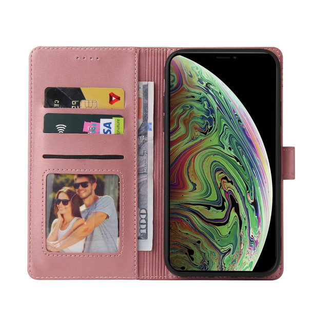 GQUTROBE Skin Feel Magnetic Leather Phone Case - iPhone XS / X(Rose Gold)