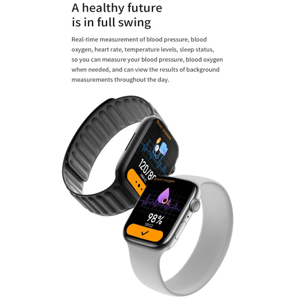 Watch 8 Max 1.85 inch Wireless Charging Bluetooth Call NFC Smartwatch(Grey)