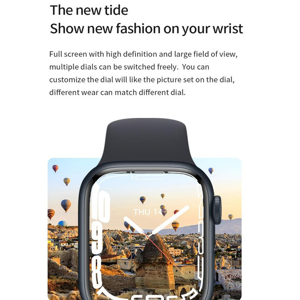 Watch 8 Max 1.85 inch Wireless Charging Bluetooth Call NFC Smartwatch(Grey)