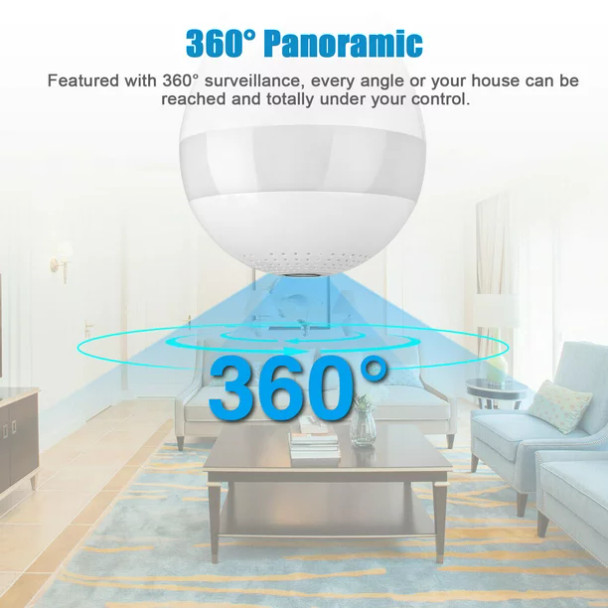 3D Lamp Panoramic Wifi 1080P Camera