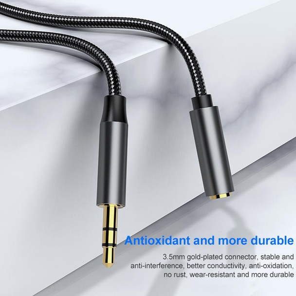 A13 3.5mm Male to 3.5mm Female Audio Extension Cable, Cable Length: 1.5m (Silver Grey)