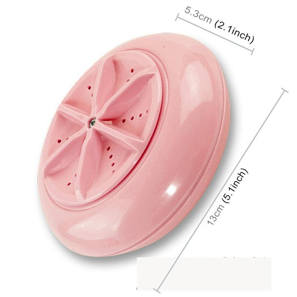 Macaroon Portable Mini Turbine Washing Machine Ultrasonic Washer(Pink)