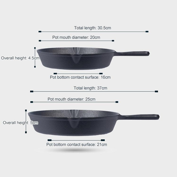 Cast Iron Non Stick Frying Pan Cooking Pot, Sheet Size:16cm