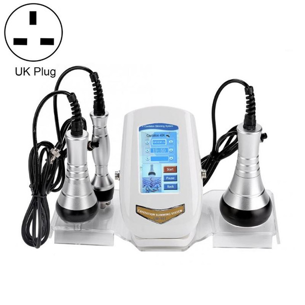 3-in-1 40K Ultrasonic Fat Blasting Device  Radio Frequency Beauty Device Plastic Handle(UK Plug)