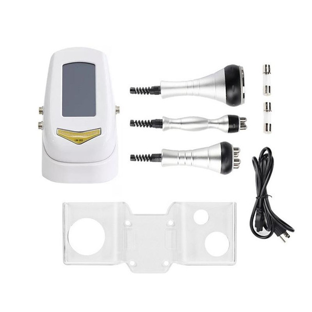 3-in-1 40K Ultrasonic Fat Blasting Device  Radio Frequency Beauty Device Plastic Handle(UK Plug)