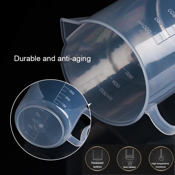 10 PCS 500ml PP Plastic Flask Digital Measuring Cup Cylinder Scale Measure Glass Lab Laboratory Tools(Transparent)