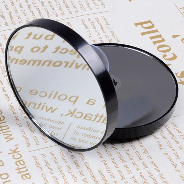 Magnification Small Round Mirror with Suction Cup Makeup Mirror 8.8cm Magnification Makeup Mirror, Model:Black Five Times