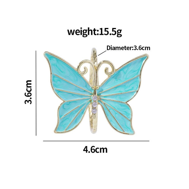 2 PCS Western Restaurant Alloy Butterfly Napkin Ring(Z1071-1)