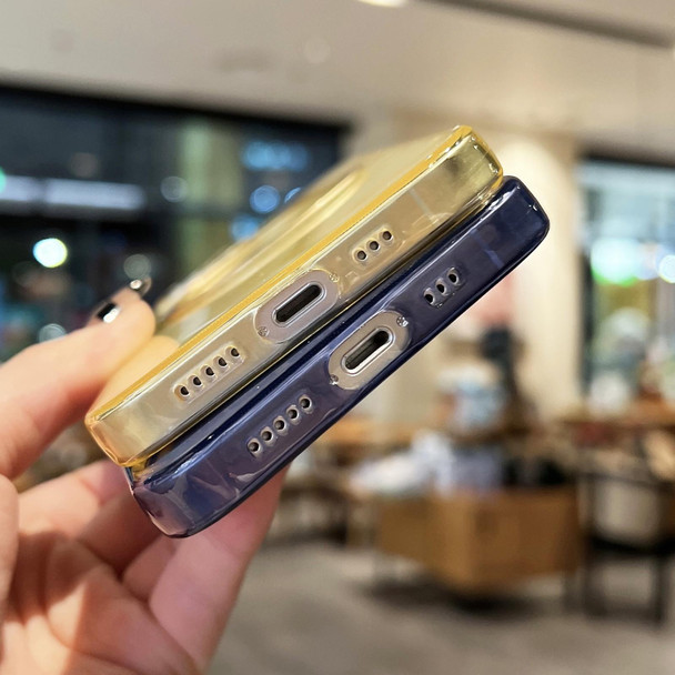 CD Texture MagSafe TPU Phone Case - iPhone 13 Pro(Transparent Dark Blue)