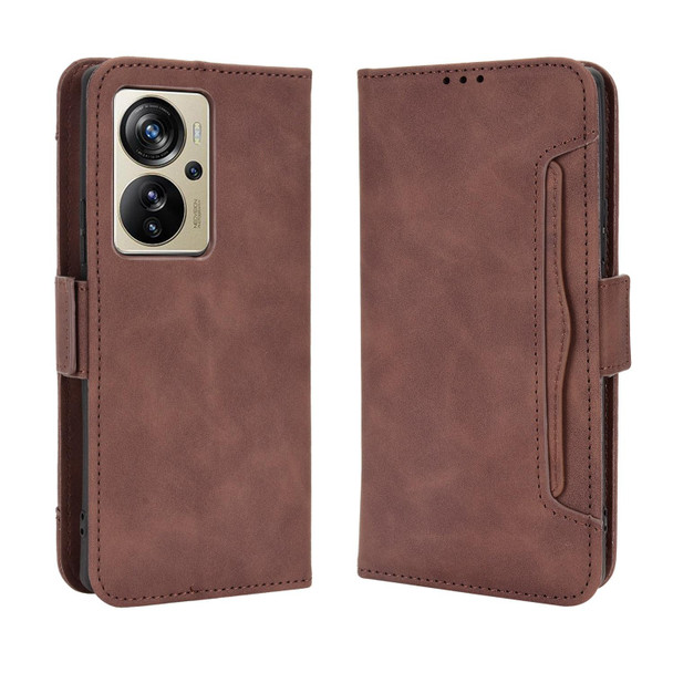 ZTE Axon 40 Pro Skin Feel Calf Texture Card Slots Leather Phone Case(Brown)