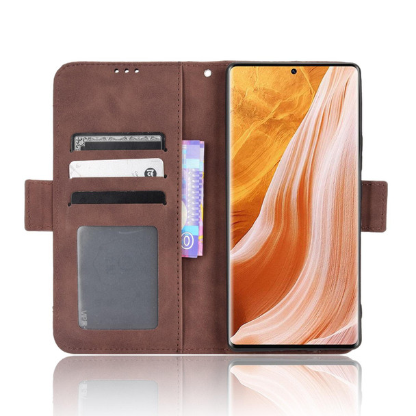 ZTE Axon 40 Pro Skin Feel Calf Texture Card Slots Leather Phone Case(Brown)