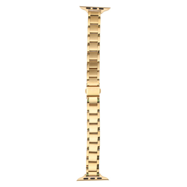 Three Beads Metal Watch Band - Apple Watch Series 7 45mm / 6&SE&5&4 44mm / 3&2&1 42mm(Gold)