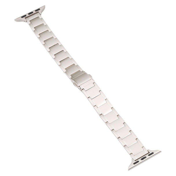 Three Beads Metal Watch Band - Apple Watch Series 7 45mm / 6&SE&5&4 44mm / 3&2&1 42mm(Starlight)