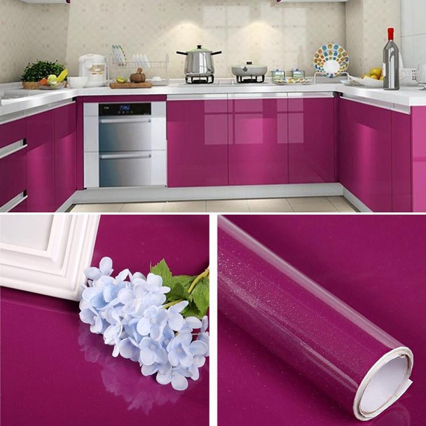 Pearlescent Creative PVC Brick Decoration Furniture Wallpaper Stickers Bedroom Living Room Wall Waterproof Wallpaper Roll, Size: 60x500cm(Purple)