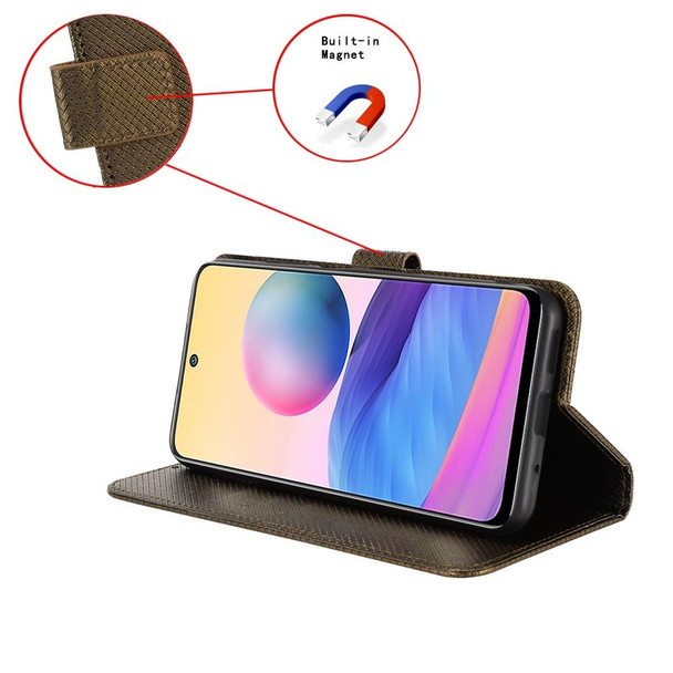 Tecno Camon 19 Pro Diamond Texture Leather Phone Case(Brown)