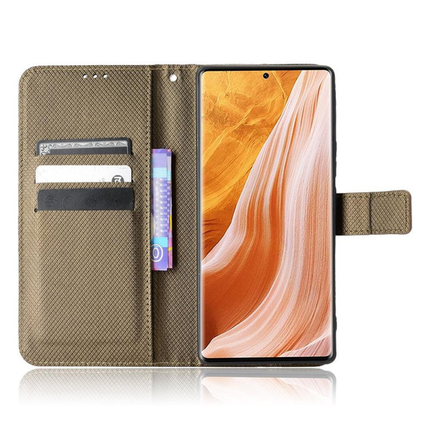 ZTE Axon 40 Pro Diamond Texture Leather Phone Case(Brown)