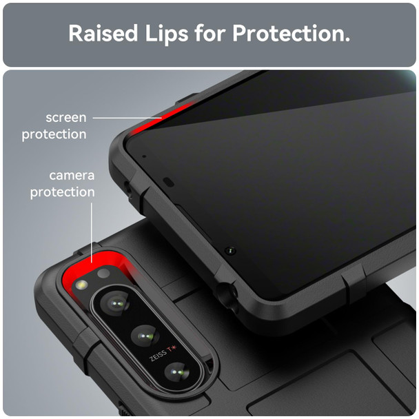 Sony Xperia 5 IV Full Coverage Shockproof TPU Phone Case(Black)