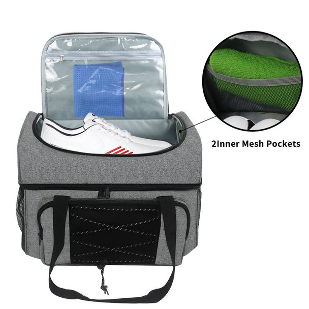 Bowling Tote Bag Portable Travel Sneaker Backpack(Grey)