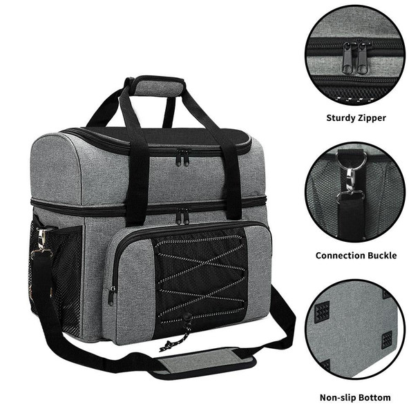 Bowling Tote Bag Portable Travel Sneaker Backpack(Grey)