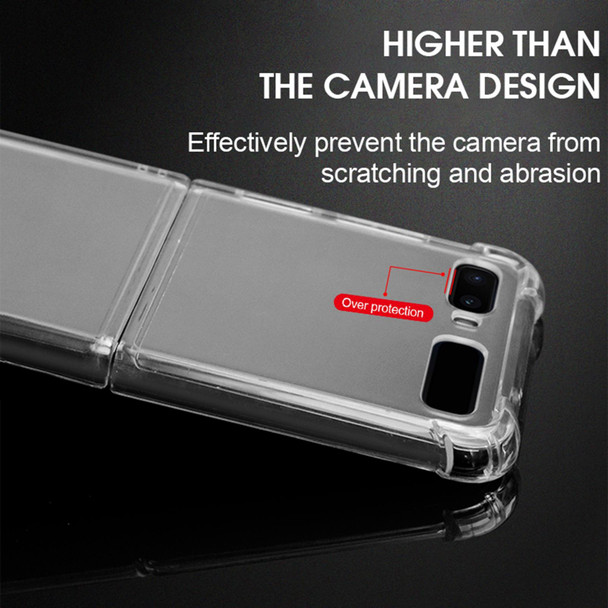 Samsung Galaxy Z Flip / Galaxy Z Flip 5G Four-corner Airbag Shockproof Phone Case(Transparent)