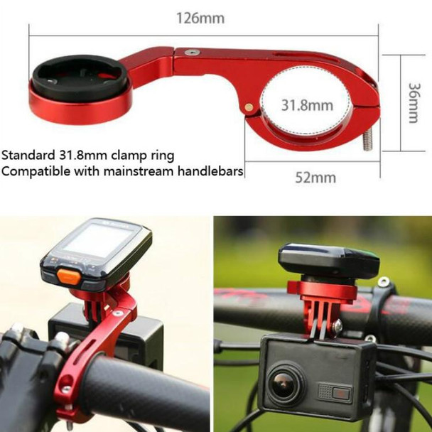 Bicycle Mountain Bike Aluminum Alloy Code Table Stand Universal Code Table Extension Flashlight Bracket(Gray)