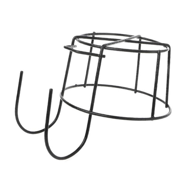 Balcony Fence Round Metal Flower Stand Wrought Iron Wall-mounted Flower Pot Stand, Size:XL(White)