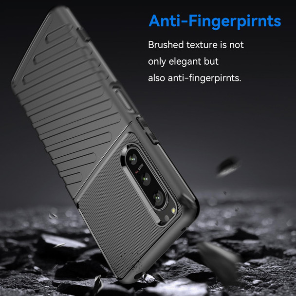 Sony Xperia 5 IV Thunderbolt Shockproof TPU Protective Phone Case(Black)