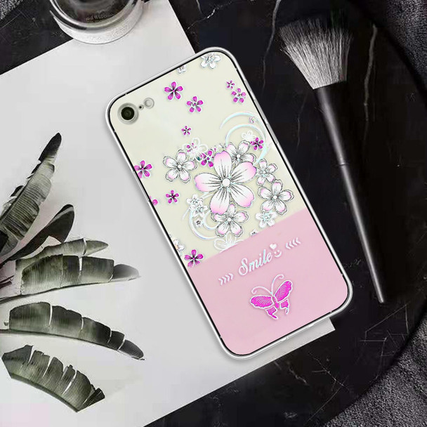 Bronzing Butterfly Flower TPU Phone Case - iPhone SE 2022 / SE 2020 / 8 / 7(Cherry Blossoms)