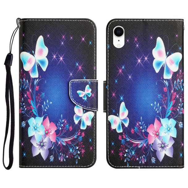 Colored Drawing Leatherette Phone Case - iPhone XR(Butterfly)