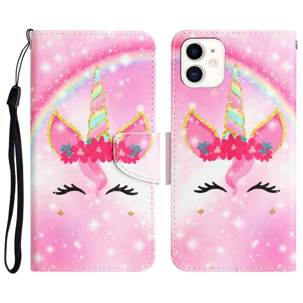 Colored Drawing Leatherette Phone Case - iPhone 11(Unicorn)