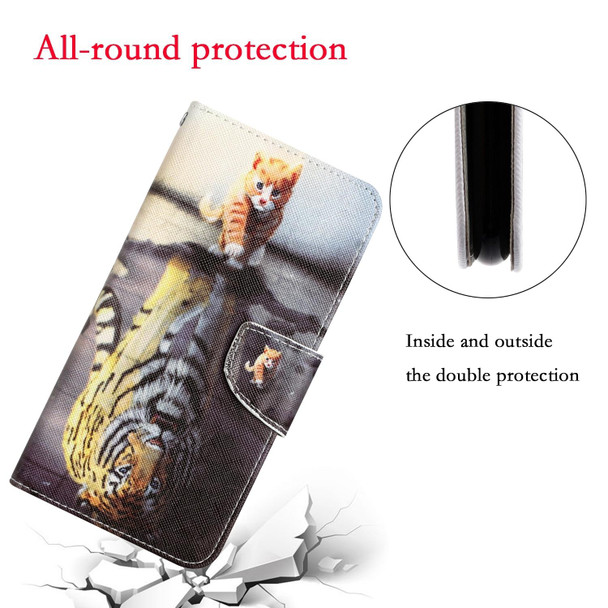Colored Drawing Leatherette Phone Case - iPhone 13 Pro(Tiger)