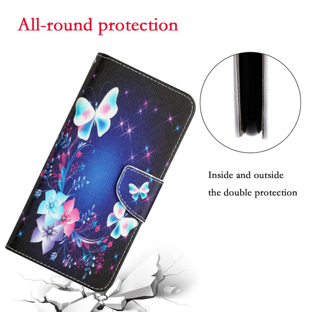 Colored Drawing Leatherette Phone Case - iPhone 13 Pro(Butterfly)