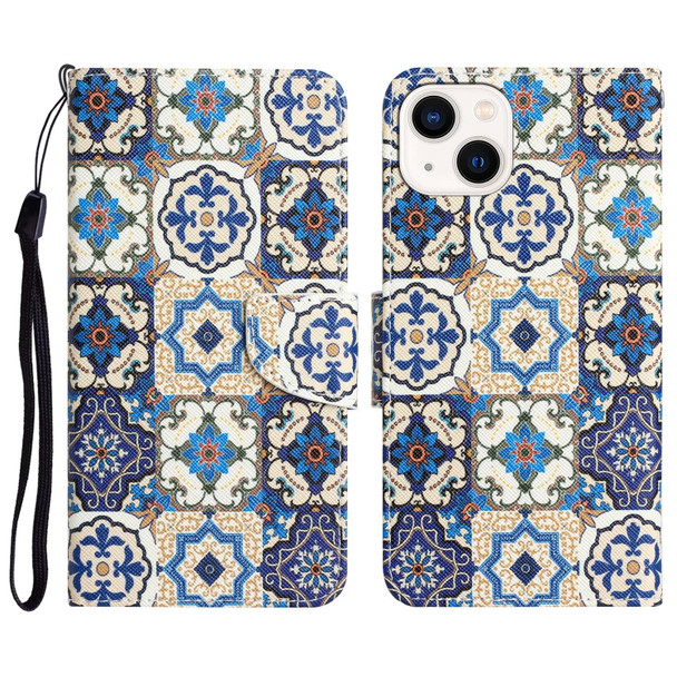 Colored Drawing Leatherette Phone Case - iPhone 13 mini(Vintage Totem)