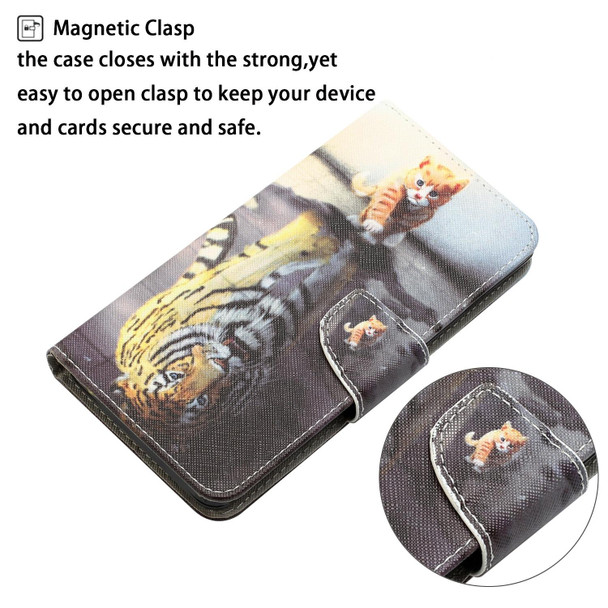 Colored Drawing Leatherette Phone Case - iPhone X(Tiger)