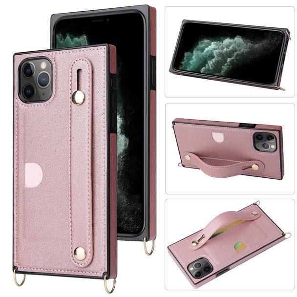 Crossbody Lanyard Shockproof Protective Phone Case - iPhone 13(Rose Gold)