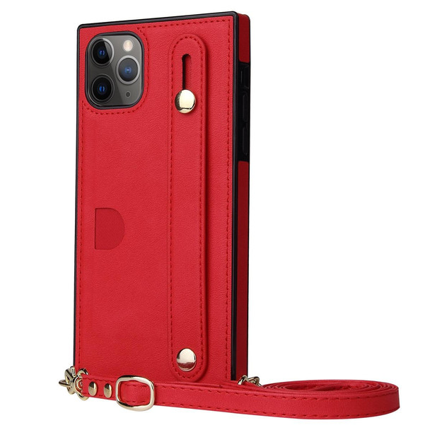 Crossbody Lanyard Shockproof Protective Phone Case - iPhone 13 Mini(Red)