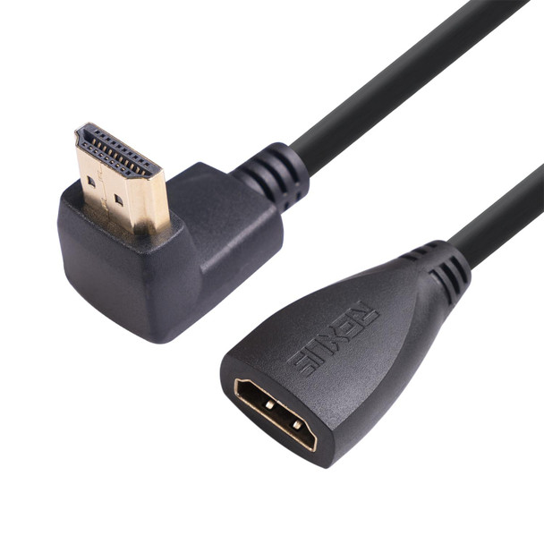 HD270-03 30cm HDMI Male Elbow to Female Adapter Cable, Type:270 Degrees