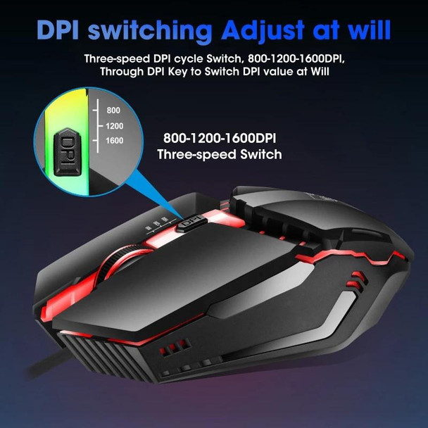 ZGB K3 USB RGB Streamer Wired Gaming Mouse (Black)