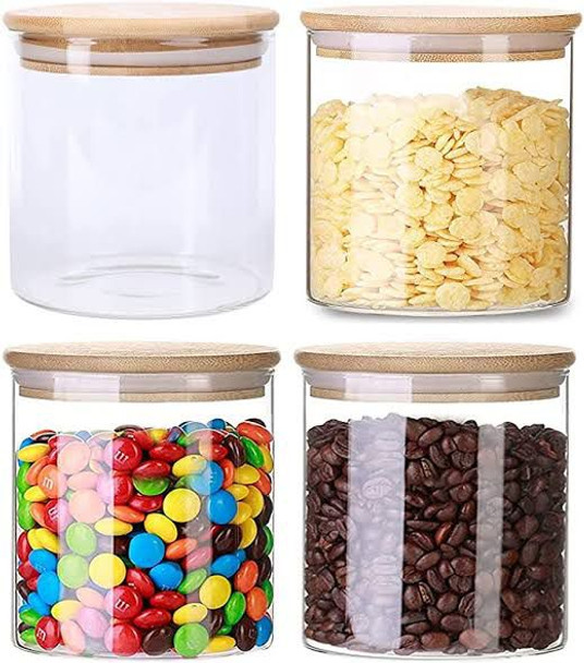 Glass Storage Jar With Bamboo Lid