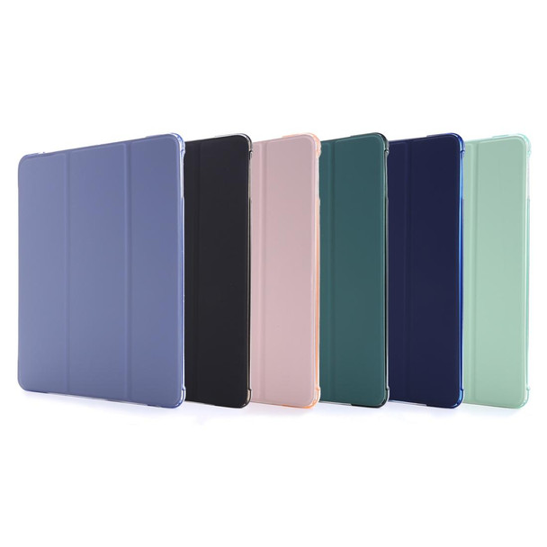 iPad 9.7 (2018) & (2017) Airbag Horizontal Flip Leather Case with Three-fold Holder & Pen Holder(Dark Green)