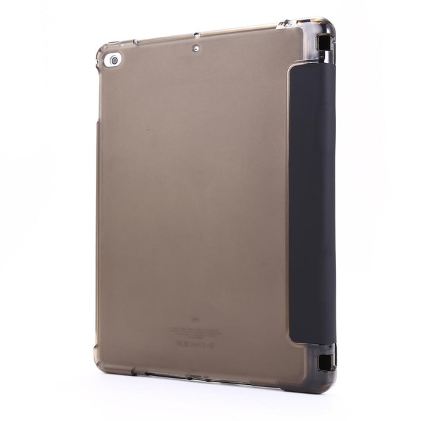 iPad 9.7 (2018) & (2017) Airbag Deformation Horizontal Flip Leather Case with Holder & Pen Holder(Black)