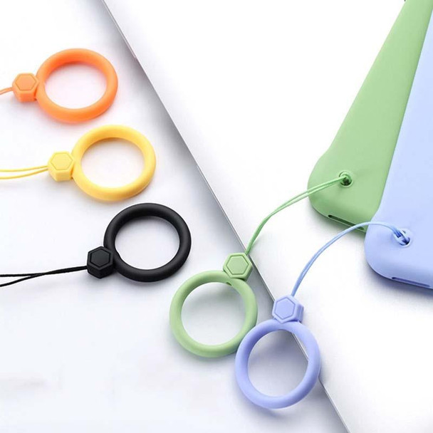 10 PCS Silicone Ring Mobile Phone Lanyard Water Bottle Anti-fall Pendant(Matcha Green)