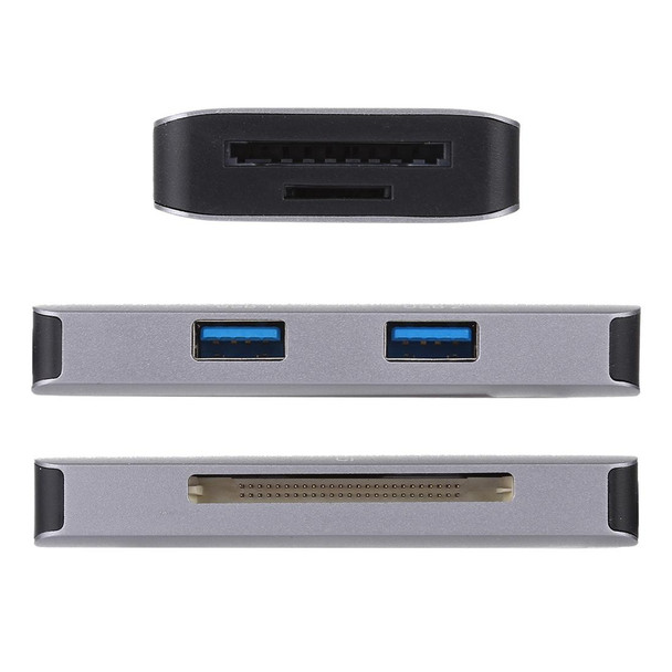 5 In 1 Dual USB 3.0 + CF + TF + SD Multi-function USB 3.0 Card Reader