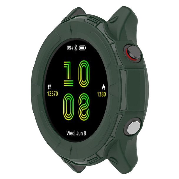 Garmin Forerunner 255S TPU Armor Hollow Protective Case(Olive Green)