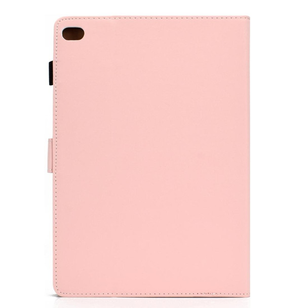 iPad Air / iPad Air 2 / iPad 9.7 (2018 & 2017) Solid Color Tablet PC Universal Magnetic Horizontal Flip Leather Case with Card Slots & Holder(Pink)