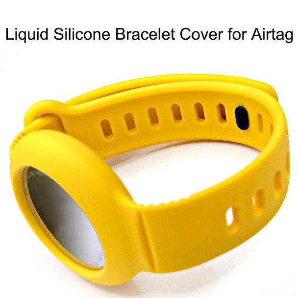 3PCS Anti-lost Location Tracker Silicone Bracelet Protective Cover - AirTag(Orange)