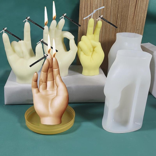 DIY Hand Shaped Scented Candle Silicone Mold, Specification: BH-153