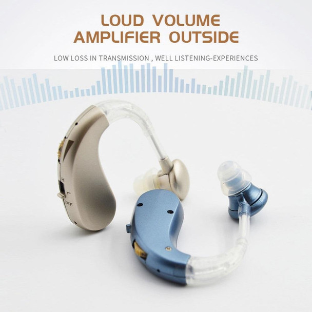 Hearing Aid Audiphones Sound Amplifier EU Plug(Blue)