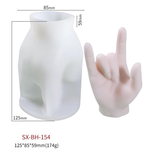 DIY Hand Shaped Scented Candle Silicone Mold, Specification: BH-154