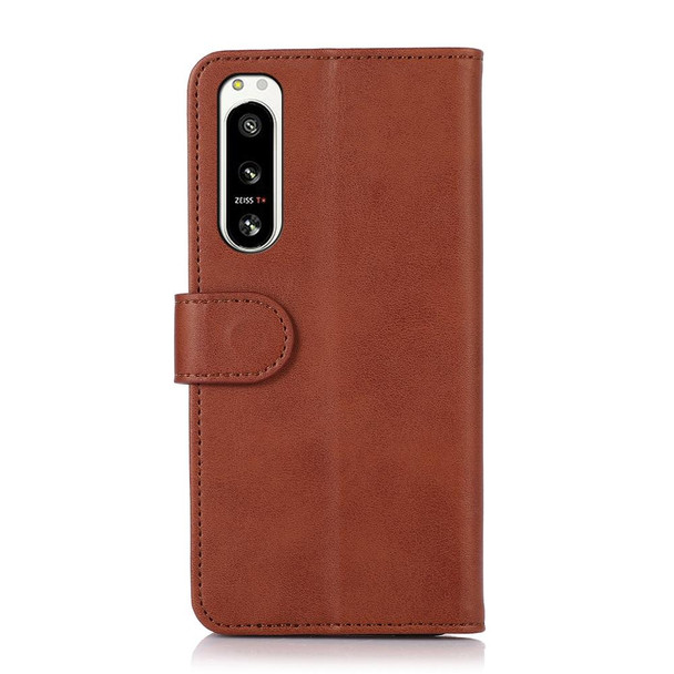 Sony Xperia 5 IV Cow Texture Leather Phone Case(Brown)
